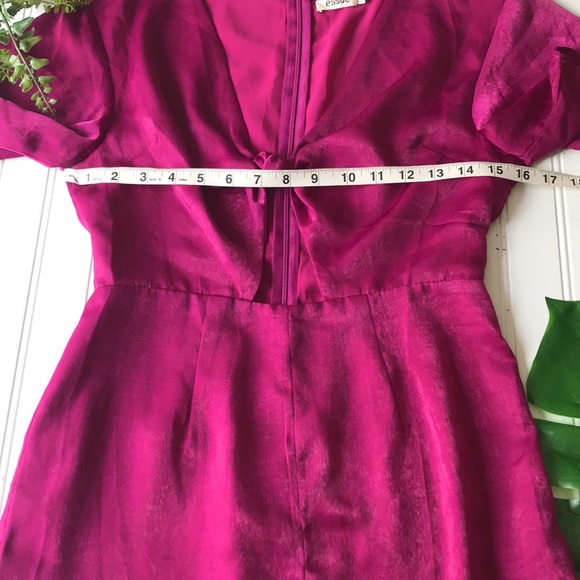 Essue romper purple tie knot cutout sheen - Picture 6 of 11